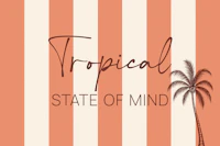 Ivory and Terracotta Tropical Text tapeta