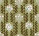 Sage Green Folk Flowers & Leafy Vines