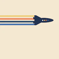 Retro Space Rocket Horizontal tapete