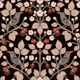 Blackberry floral vines with starlings