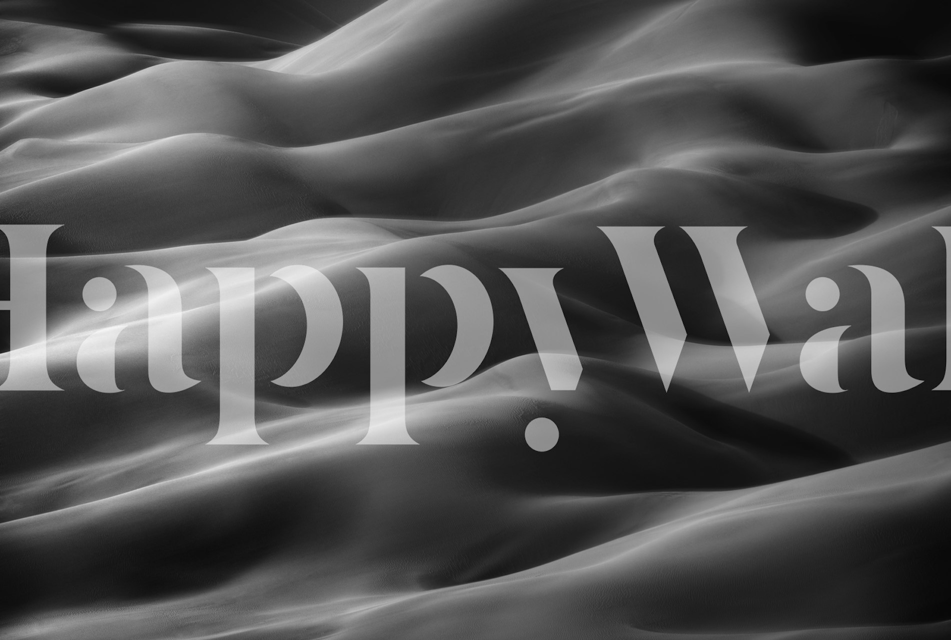 Abstract waves pattern in black and white wallpaper