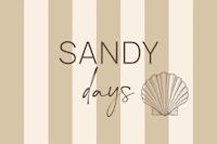 Sand Beige Stripes with Seashell wallpaper
