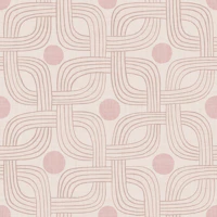 Woven Trellis - Soft Pink Retro Geometric behang