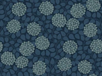 modern hydrangea blooms - midnight blue wallpaper