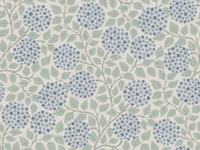 modern hydrangea blooms - soft green and blue wallpaper