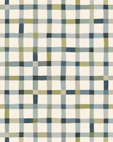 modern windowpane gingham - blue green tones tapety