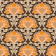 Lotus bloom vine damask yellow