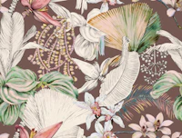 Lively Taupe Botanicals wallpaper