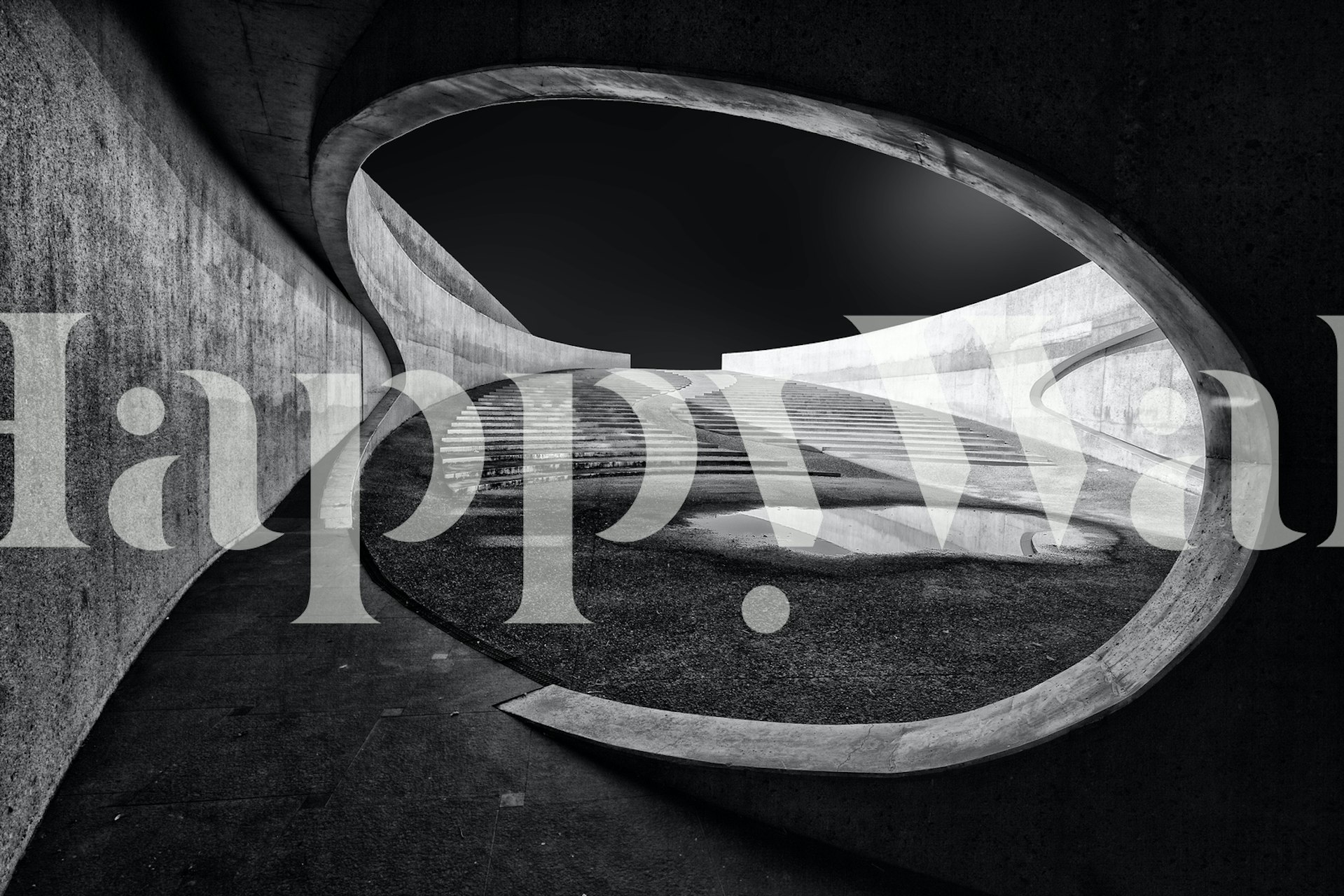 Modern wallpaper featuring a unique architectural design.