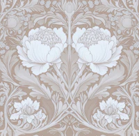 Flower Bend - Beige wallpaper