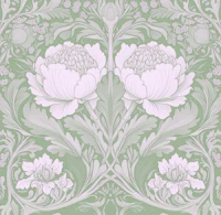 Flower Bend - Green wallpaper