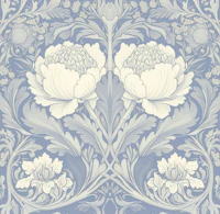 Flower Bend - Blue wallpaper