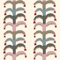 Multicolour botanical stripe tree kids small tapet