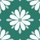 Scandi Geo Flower Teal Turquoise