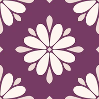 Scandi Geo Flower Plum Purple behang