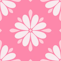 Scandi Geo Flower Pink behang