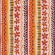 Folk Embroidery Stripe in Red and Orange