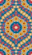Folk Flower Kaleidoscope in Teal and Cobalt
