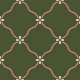Scalloped Quatrefoil Trellis on Olive Green