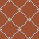 Scalloped Quatrefoil Trellis on Rust