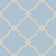 Scalloped Quatrefoil Trellis on Dusty Blue