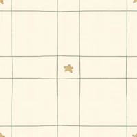 Minimalist Holiday Windowpane Plaid Green tapet