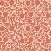 Terracotta garden flower vines on blush tapeet