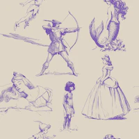 Bedtime Story - Purple tapete
