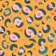 Abstract colorful leopard print