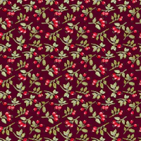 Botanical Rosehip Branches burgundy papel de parede
