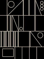 Minimalist Midcentury Geo Black Modtastic behang