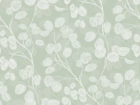 Honesty Sage Green Romantic Floral behang