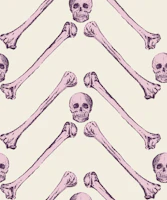 Herringbone Bones purple plum tapete