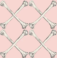 Elevated Classics checkered bones pink grey wallpaper