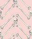 Herringbone Bones pink grey