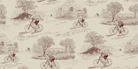Toile à Vélo Burgundy behang