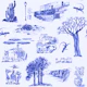 Lavender Blue Mediterranean Coastal Scenes