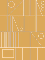 Minimal Aesthetic Geo Modtastic Warm Mustard behang