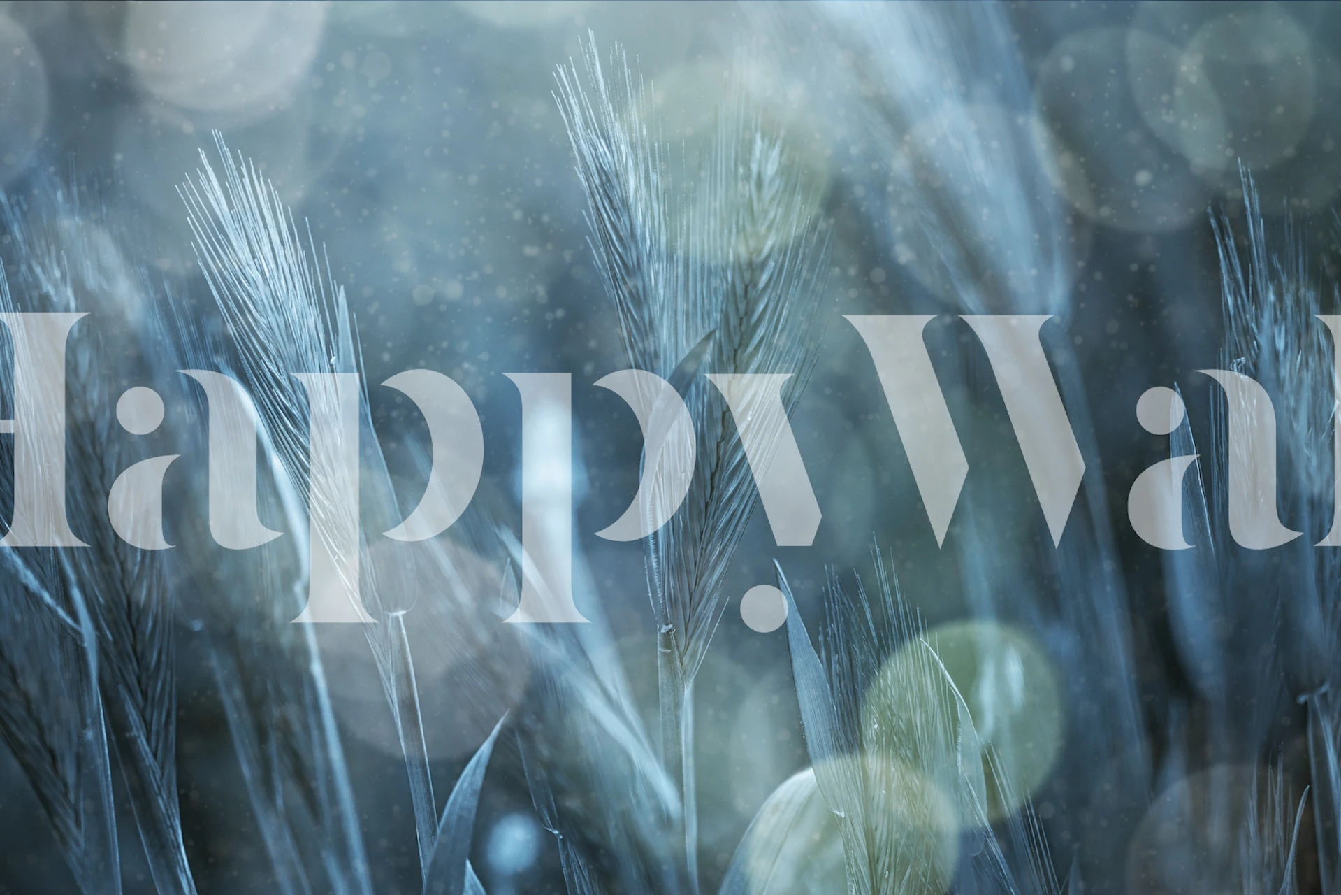 Nature-themed wallpaper design in a room