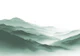 Sage Green Misty Mountains With Birds