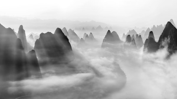 Yangshuo morning fog