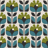 Teal olive Scandinavian tulip flowers tapety