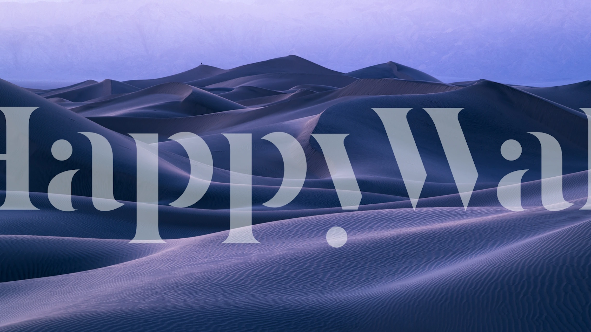 Abstract desert landscape with blue tones wallpaper