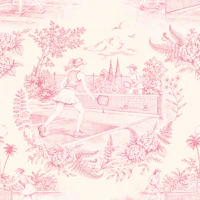 Pickleball Toile - Court Coquette - medium tapete