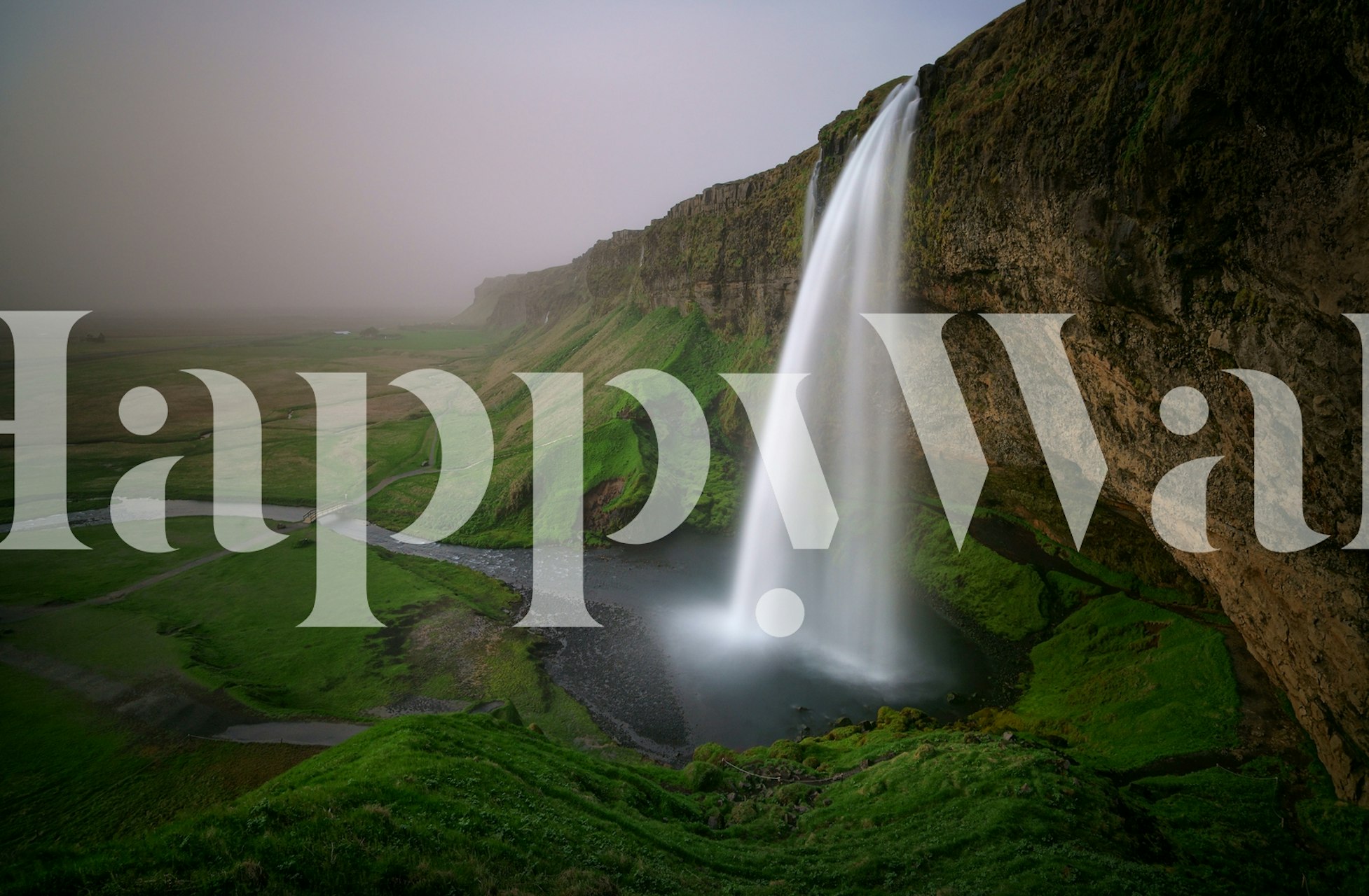 Vægbeklædningsdesign featuring with ash from the volcano