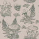 Mushroom - Autumnal Toile de jouy - Green