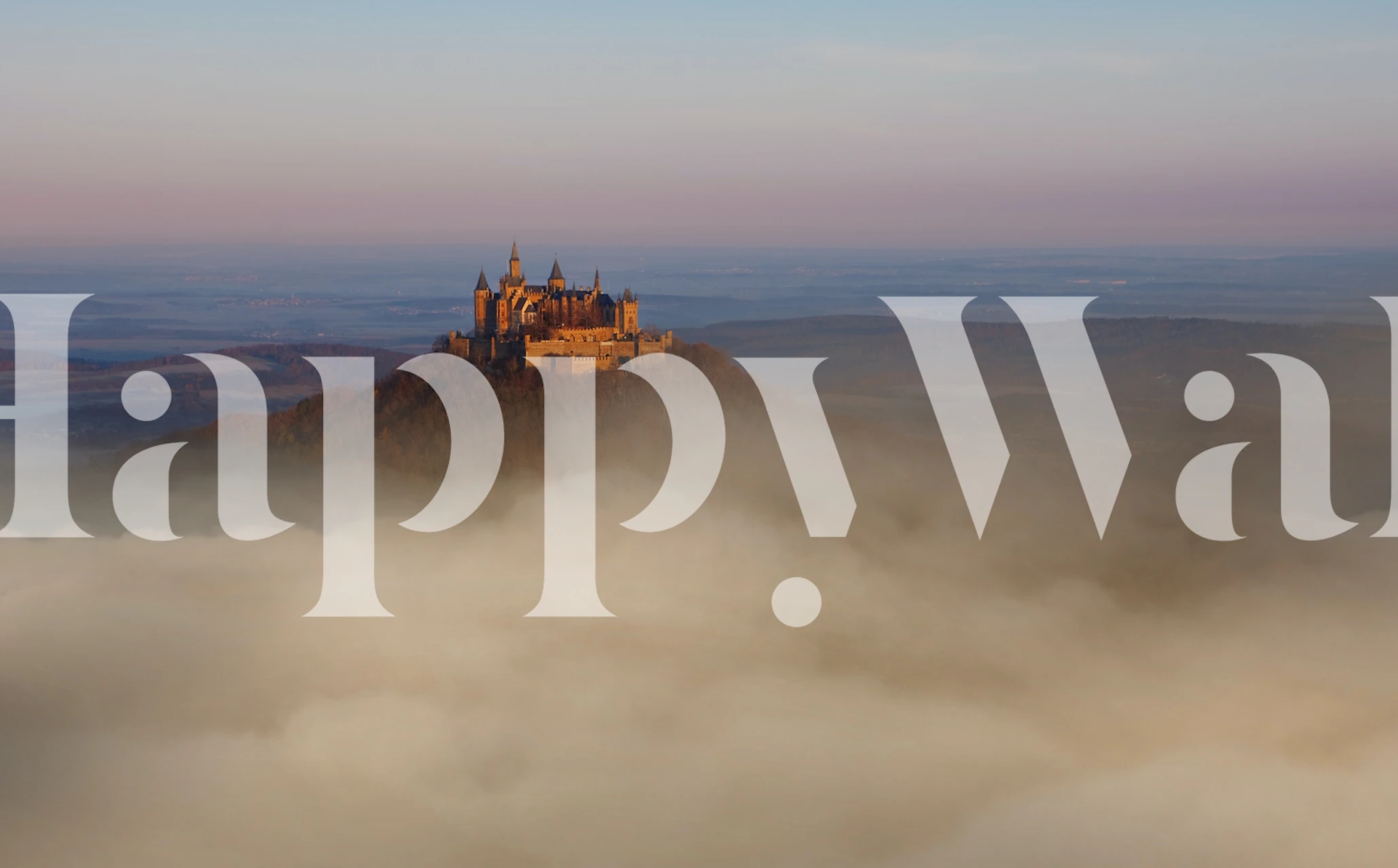 Fairytale castle Hohenzollern wallpaper in a room