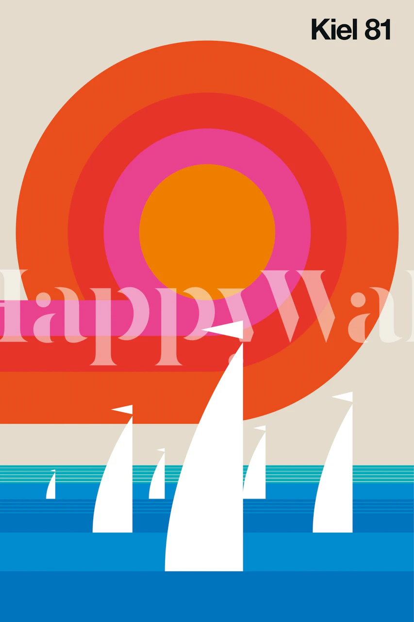 Kiel 81 design de papier peint dans une pièce