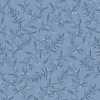 Blue Blush leafy branches papel de parede