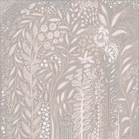 Taupe Botanical Branches And Dots wallpaper